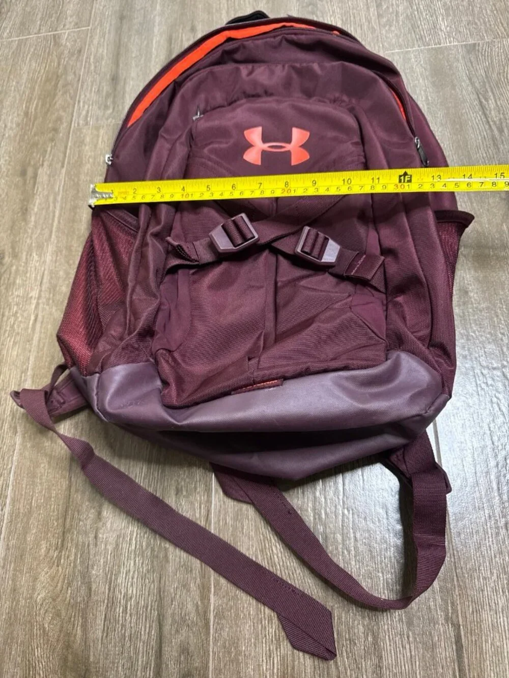 Under Armour Recruit 2.0 Backpack Maroon Orange Laptop Book Bag